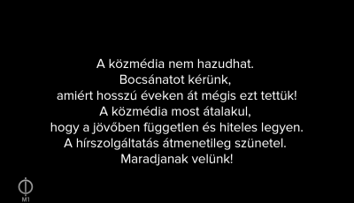 Leállították az M1 adását, bocsánatot kérnek amiért hazudtak