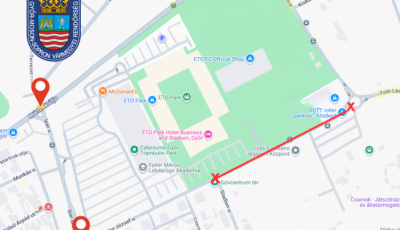 Forgalomkorl&aacute;toz&aacute;s Győrben az ETO FC&ndash; &Uacute;jpest FC labdar&uacute;g&oacute; m&eacute;rkőz&eacute;s miatt