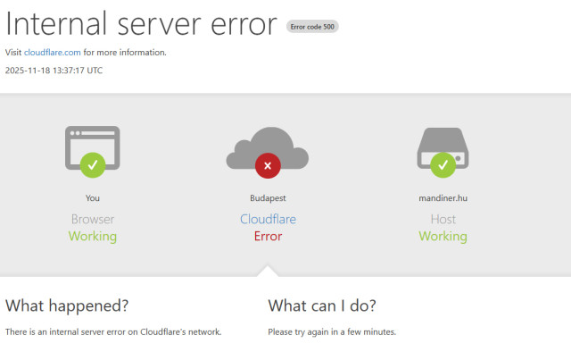 Bekrep&aacute;lt a f&eacute;l online vil&aacute;g - Ez&eacute;rt nem el&eacute;rhető jelenleg egy rak&aacute;s magyar weboldal