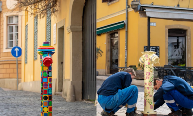 Egyedi fest&eacute;sű tűzcsapok jelentek meg P&eacute;csen a V&iacute;z vil&aacute;gnapja alkalm&aacute;b&oacute;l
