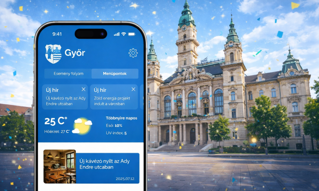Megj&ouml;tt Győr &uacute;j appja: egy helyen a h&iacute;rek, programok, hibabejelent&eacute;sek &eacute;s m&eacute;g a v&aacute;rosfelfedező j&aacute;t&eacute;k is