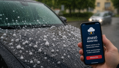Egy SMS-en m&uacute;lhat az aut&oacute;d: &uacute;j ingyenes j&eacute;gesőriaszt&oacute; szolg&aacute;ltat&aacute;s indult Magyarorsz&aacute;gon
