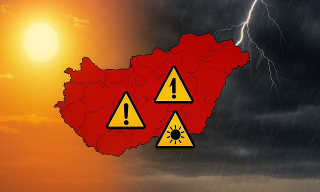 Ma minden j&ouml;het! Hős&eacute;g &eacute;s zivatar miatt is kiadt&aacute;k a figyelmeztet&eacute;st
